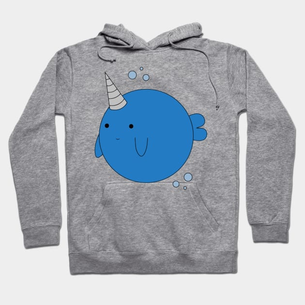 Puffy Narwhale Hoodie by Ramateeshop